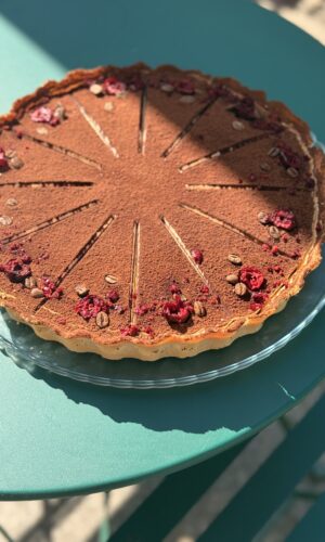 TARTA TIRAMISU Z MALINAMI